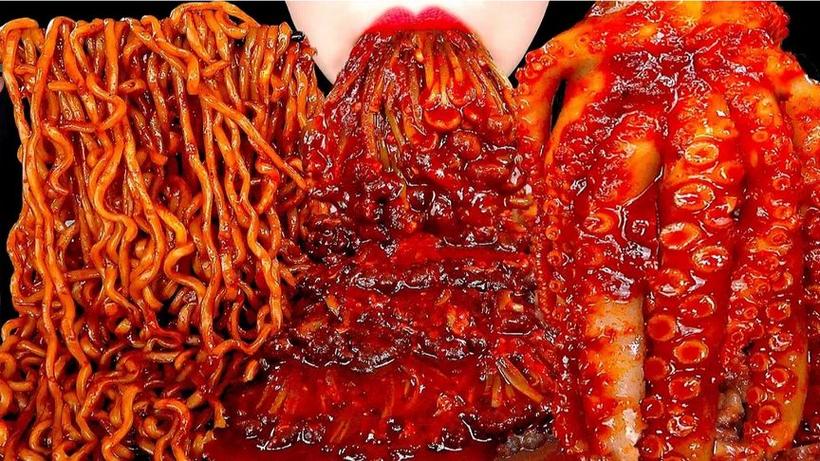 吃爆辣美食视频
