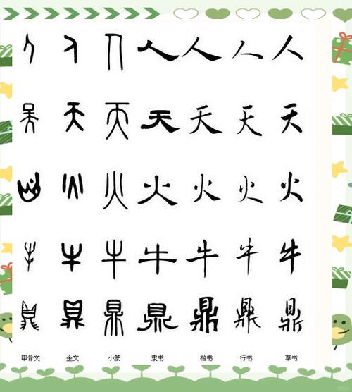 汉字的演变过程图标