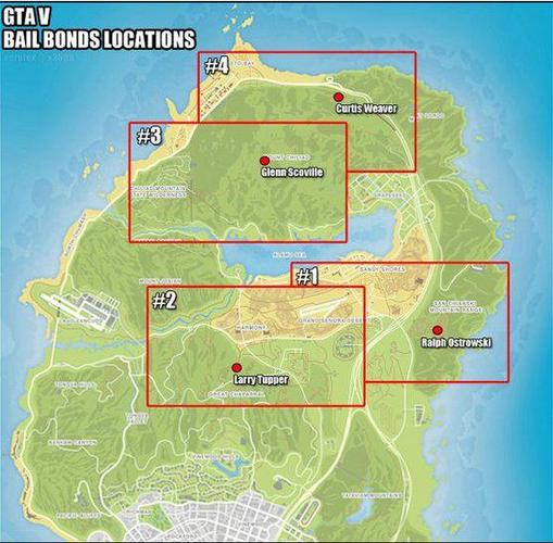 gta5逃犯任务位置地图