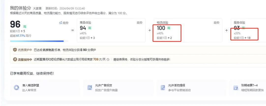 抖店有30单了不出体验分图标