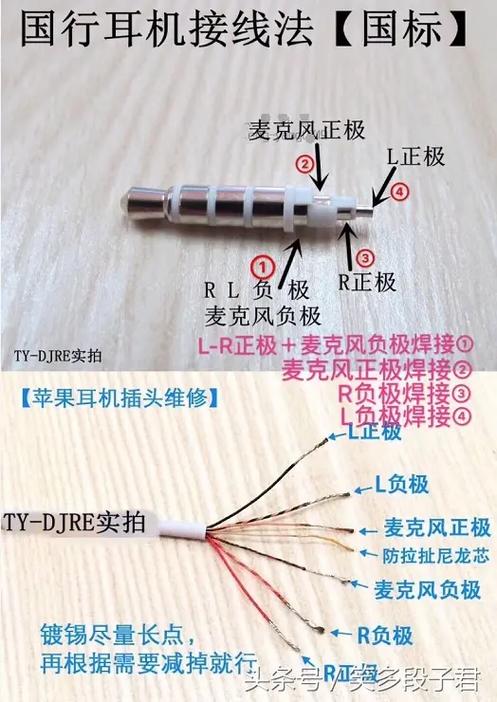 耳机五根线怎么接线图解