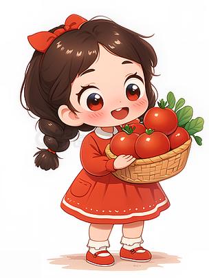 番茄小姐插画