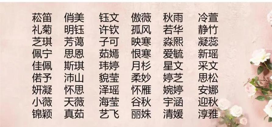 女孩诗意有涵养的名字