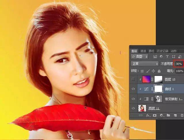 ps制作人像渐变渐变特效
