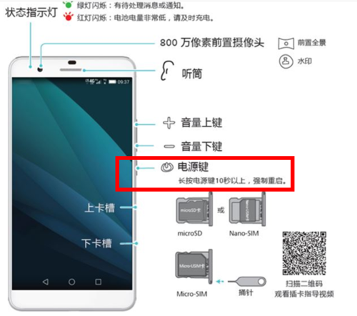 华为手机电源键在哪