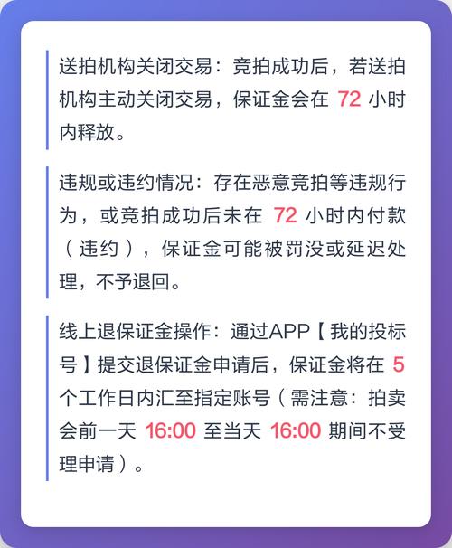 闲鱼拍卖保证金规则截图