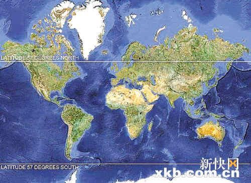 世界地图卫星