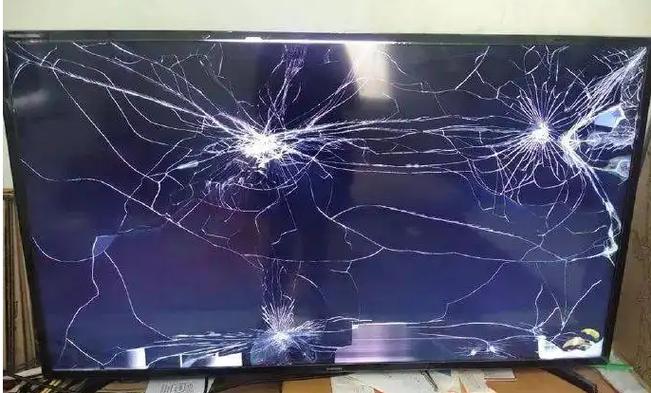 屏幕碎了裂痕处泛黄是怎么回事