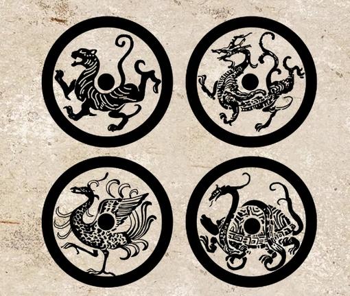 青龙玄武朱雀五只神兽的图叫什么