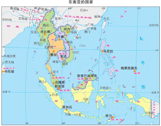东南亚地图高清版大图