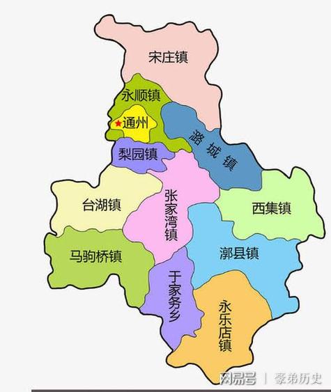 通州区乡镇分布图