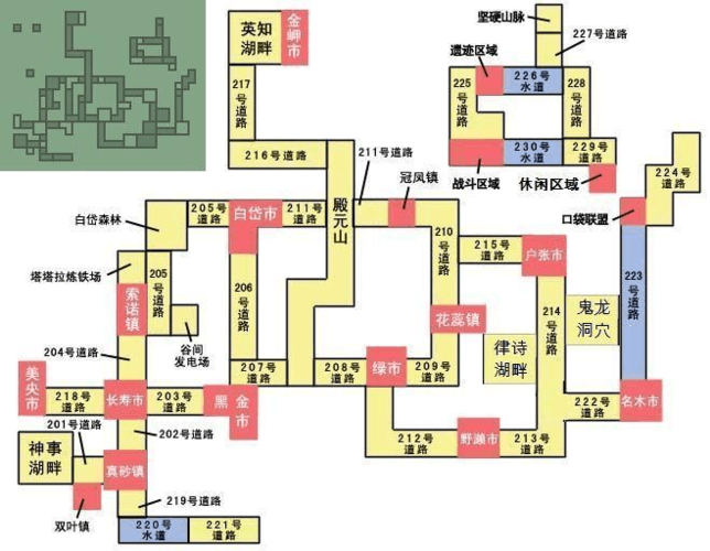 白金493全精灵分布图缩略图