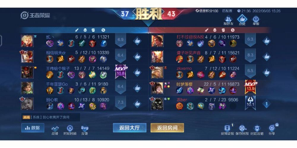 王者荣耀战绩中友是什么意思
