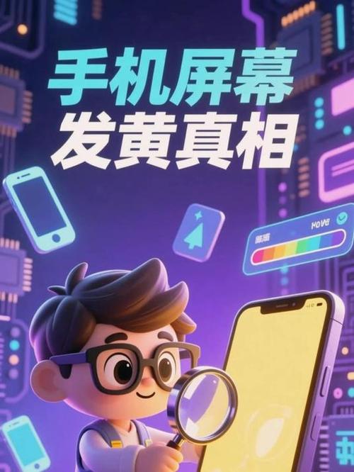 手机屏幕突然变黄了图标