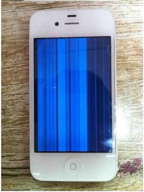 手机摔了一下出现白色竖条截图