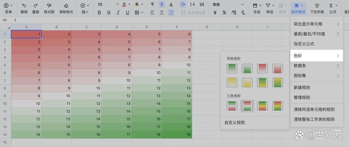 excel百分比标色