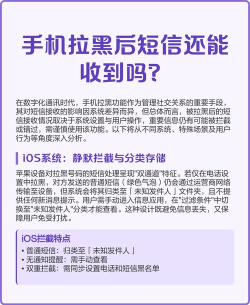 拉黑后的短信能否收到