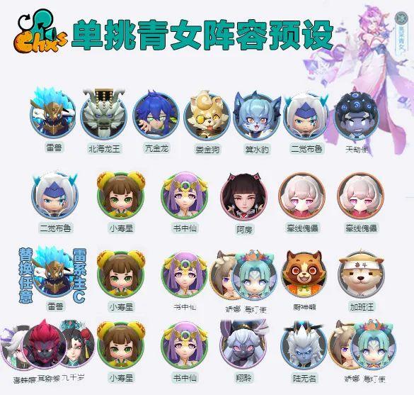 一起来捉妖青女阵容
