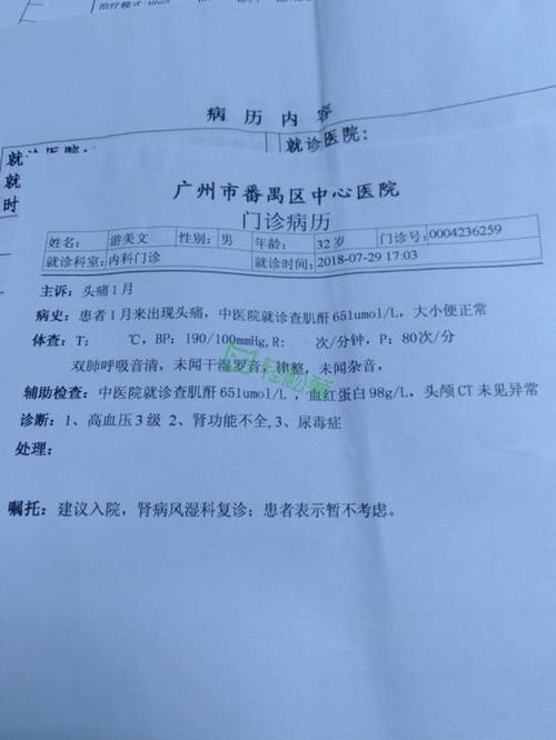 病历格式