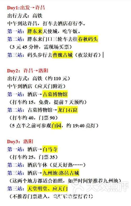 到河南旅游攻略