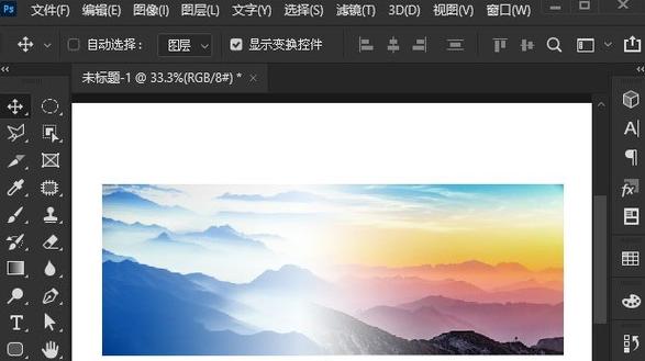 ps如何拼接两张图片