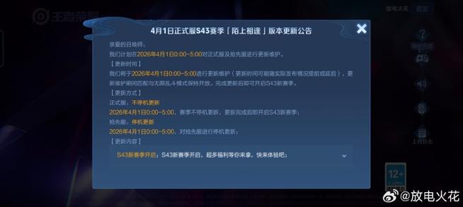 王者下赛季4月1号晚上更新是吧