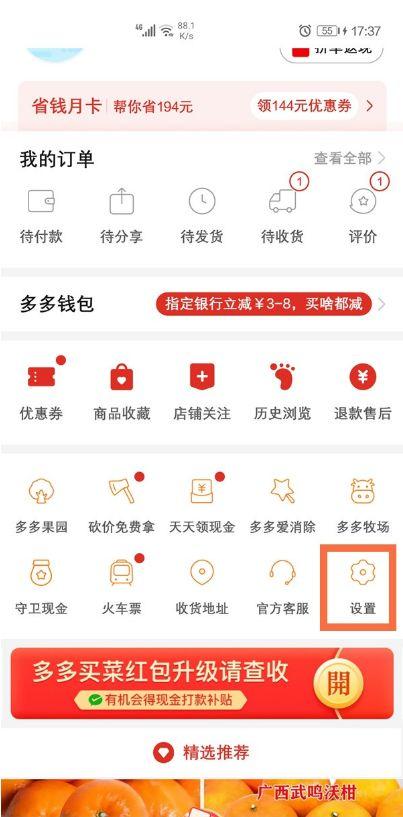 拼多多设置支付宝支付缩略图
