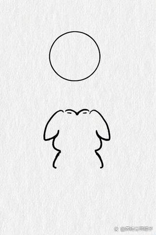 天狗望月简笔画