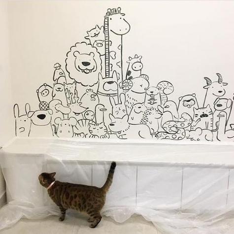 适合画在墙上的简单画