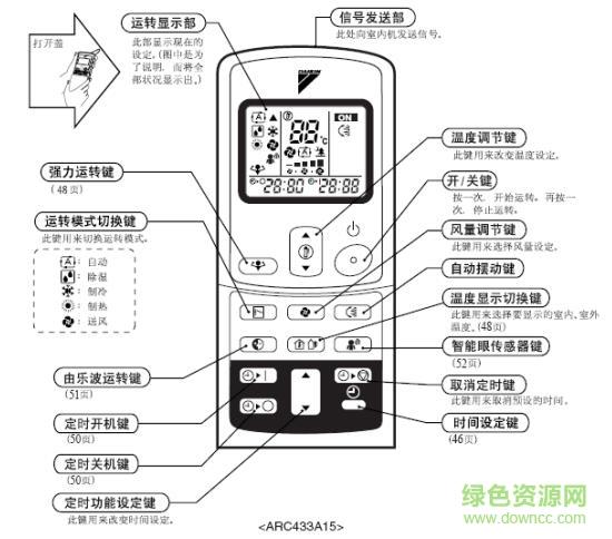 daikin空调按钮图解