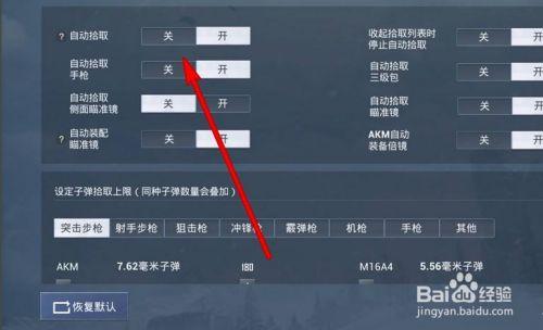和平精英自动拾取怎么设置图标
