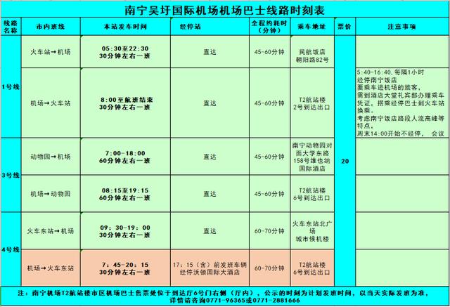 吴圩机场2号线大巴