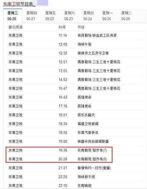 东南卫视4月29号节目表