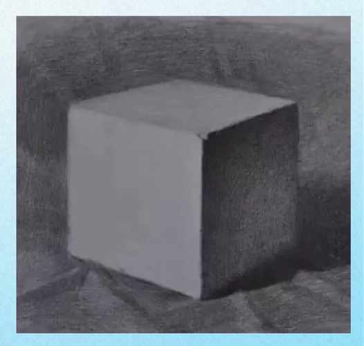 一步一步教画正方体