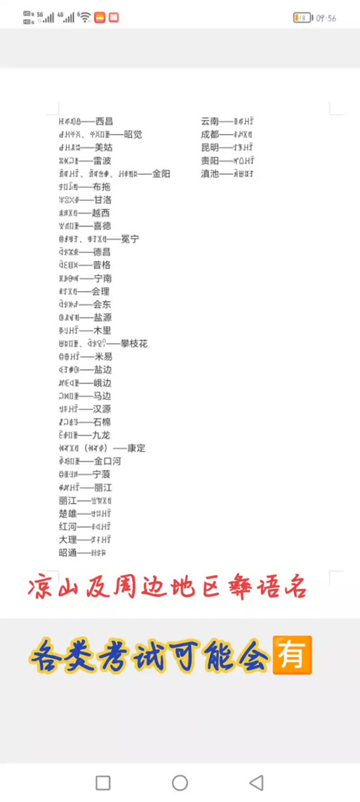 凉山彝语600句