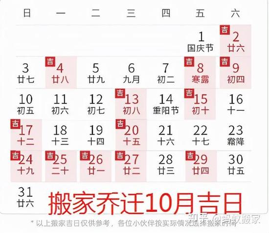一年中哪个月搬家最好