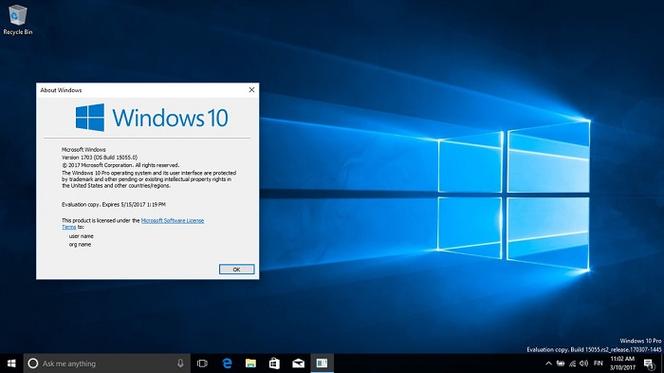 windows10 1703版本截图