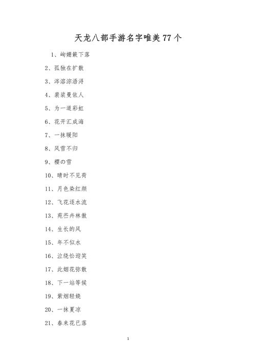 天龙八部女热门昵称合集游戏截图