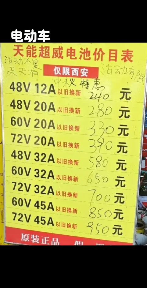 天能72伏32安价格表截图