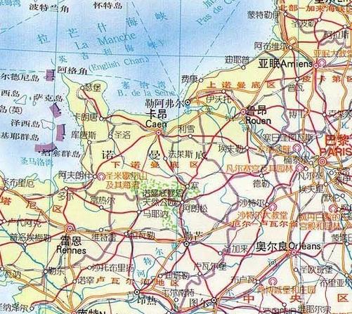 诺曼底详细地图截图