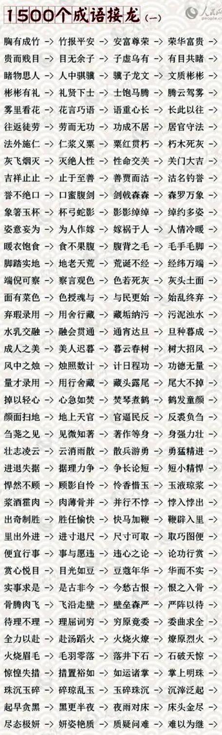 成语接龙的答案缩略图