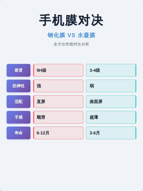 钢化膜和水凝膜的区别