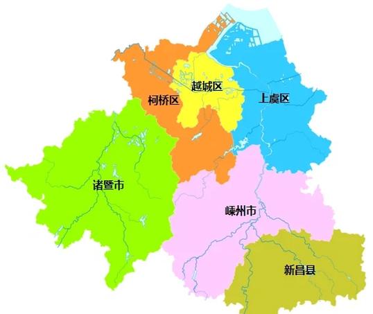 绍兴市行政地图
