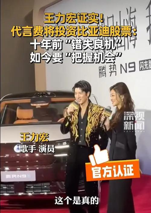 王力宏承认买比亚迪股票