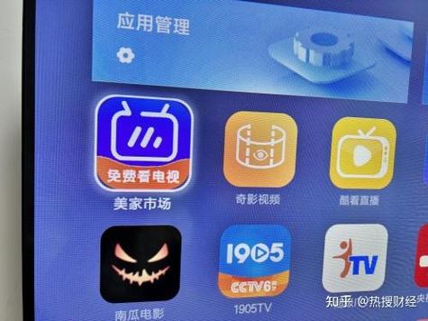 电视上的电视频道应用