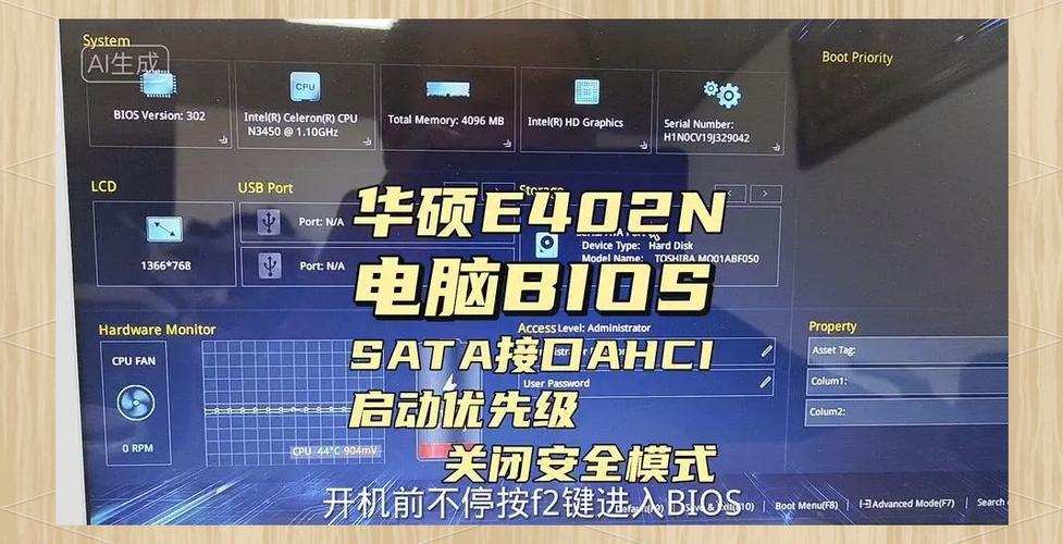 旧版华硕主板设置bios