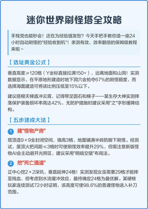 迷你世界超级刷怪塔教程缩略图