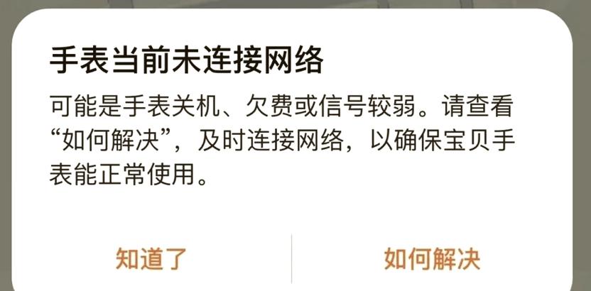 华为手表网络连接异常