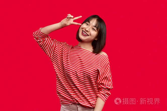 打V形手势图标