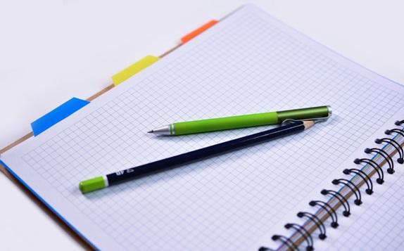a book and a pen